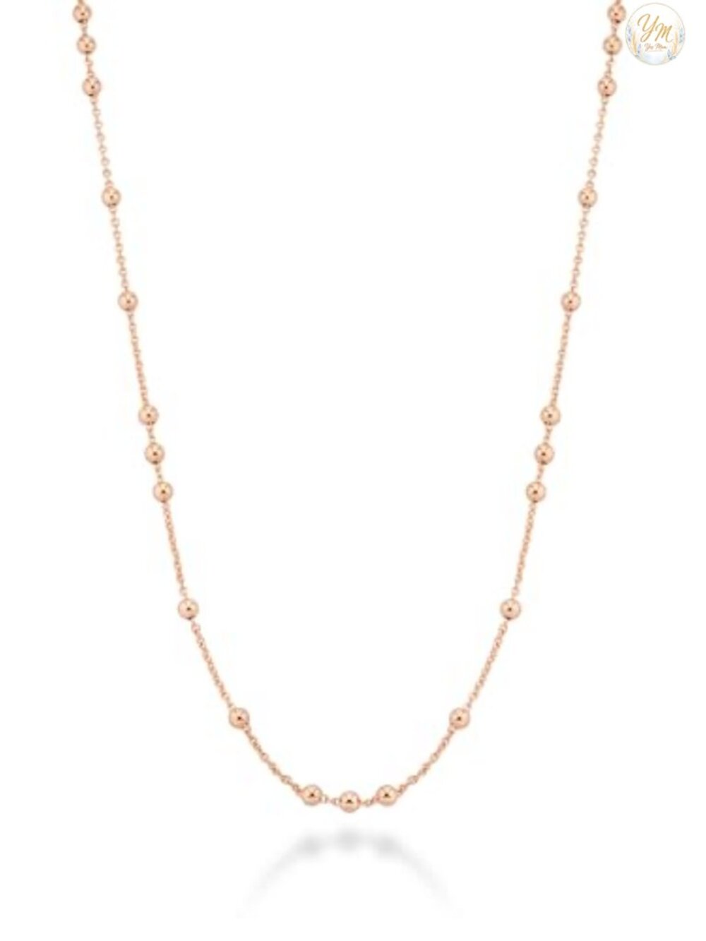 Miabella 18K Gold Plated Beaded Rosary Wrap Layering Necklace 60"